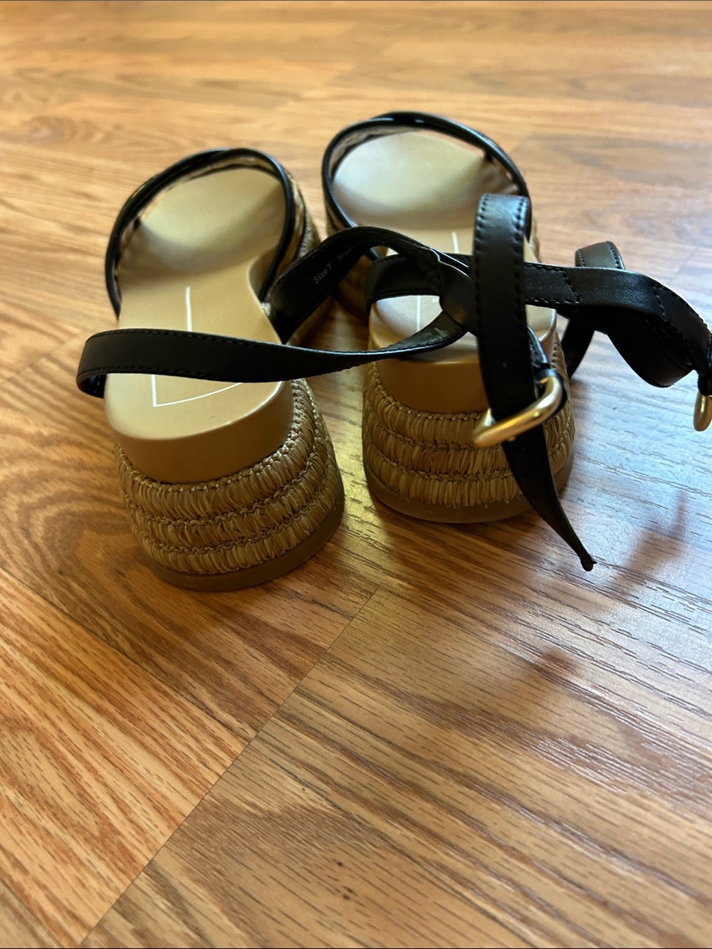 Dolce Vita Woven Platform Sandals - Black and Natural - Picture 4 of 4